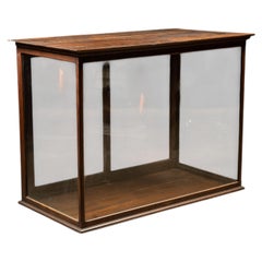 Early 20th Century Large Wood and Glass Mercantile Display Cabinet