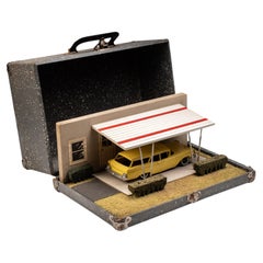 1950s Mid-Century Awning Salesman Sample with Model Ford Country Sedan