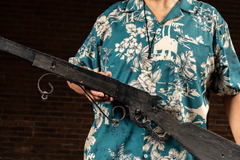 Late 19th-Early 20th Century Hand-Carved Wooden Rifle Trade Sign