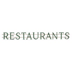 Vintage Mid-Century Green Aluminum “RESTAURANTS” Channel-Letter Sign