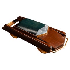 Early 20th Century Figural Automobile Wooden Tobacco Box