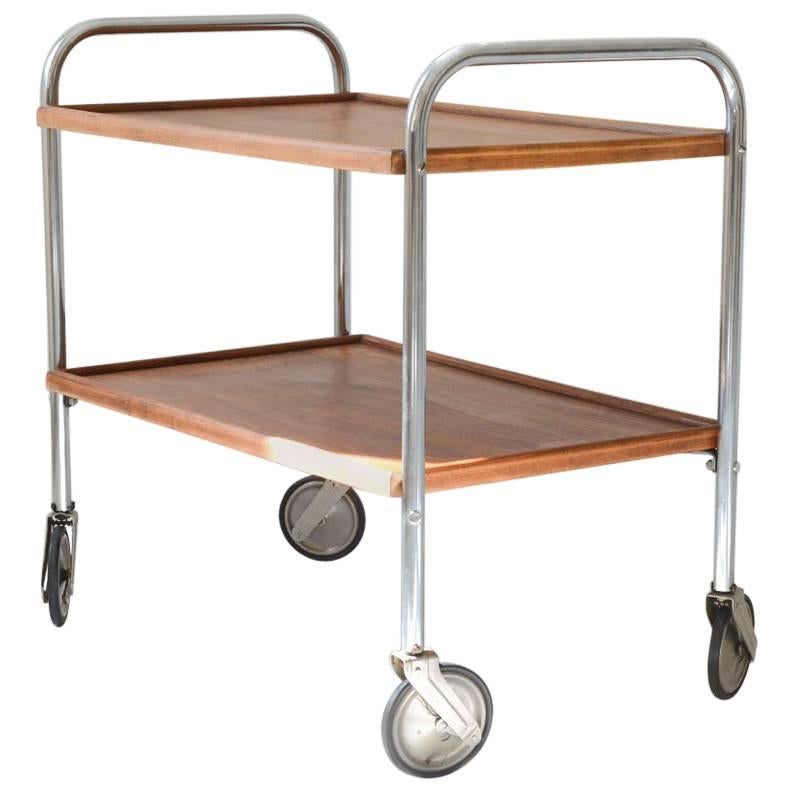 Jacques Hitier French 1950s Bar Cart For Sale