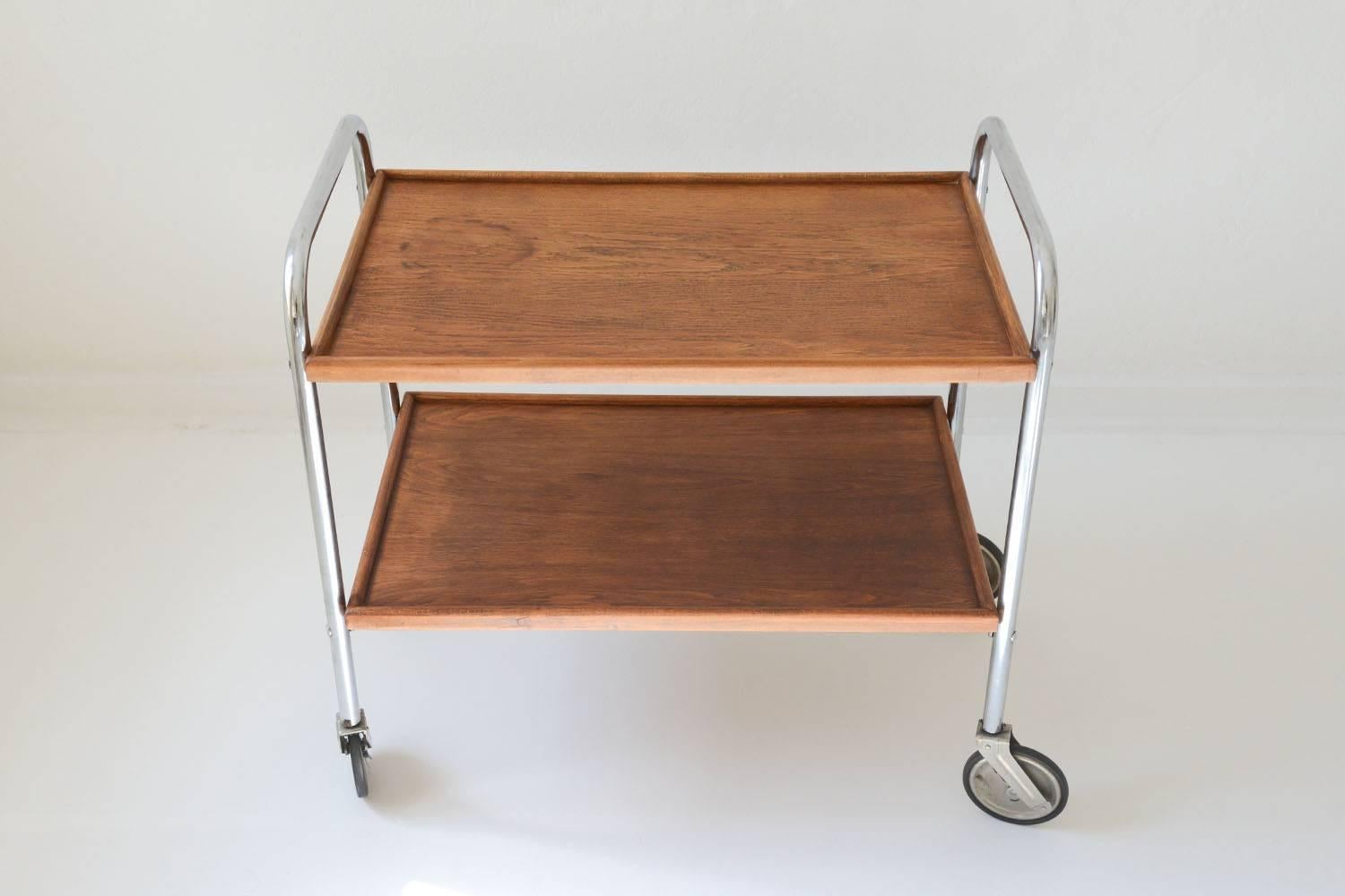 French Jacques Hitier 1950s Bar Cart