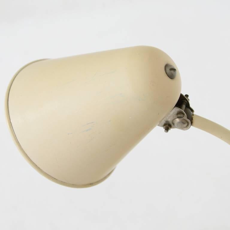 Mid-Century Modern Cream White Idman Table Lamp