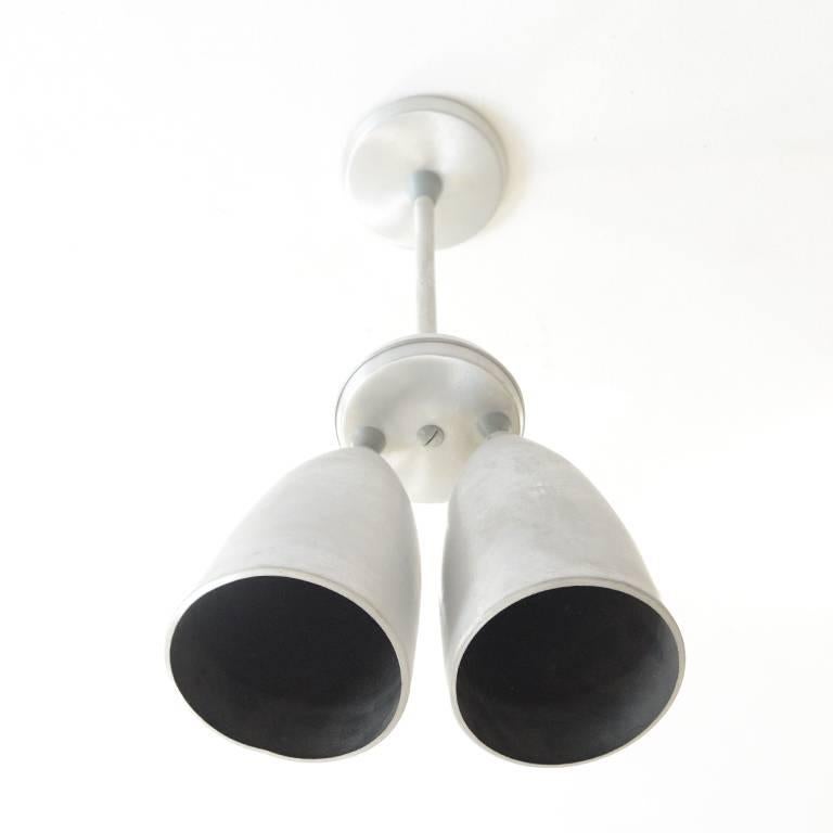Mid-Century Modern Swiv-O-Lite Double Cone Pendants for Prescolite For Sale