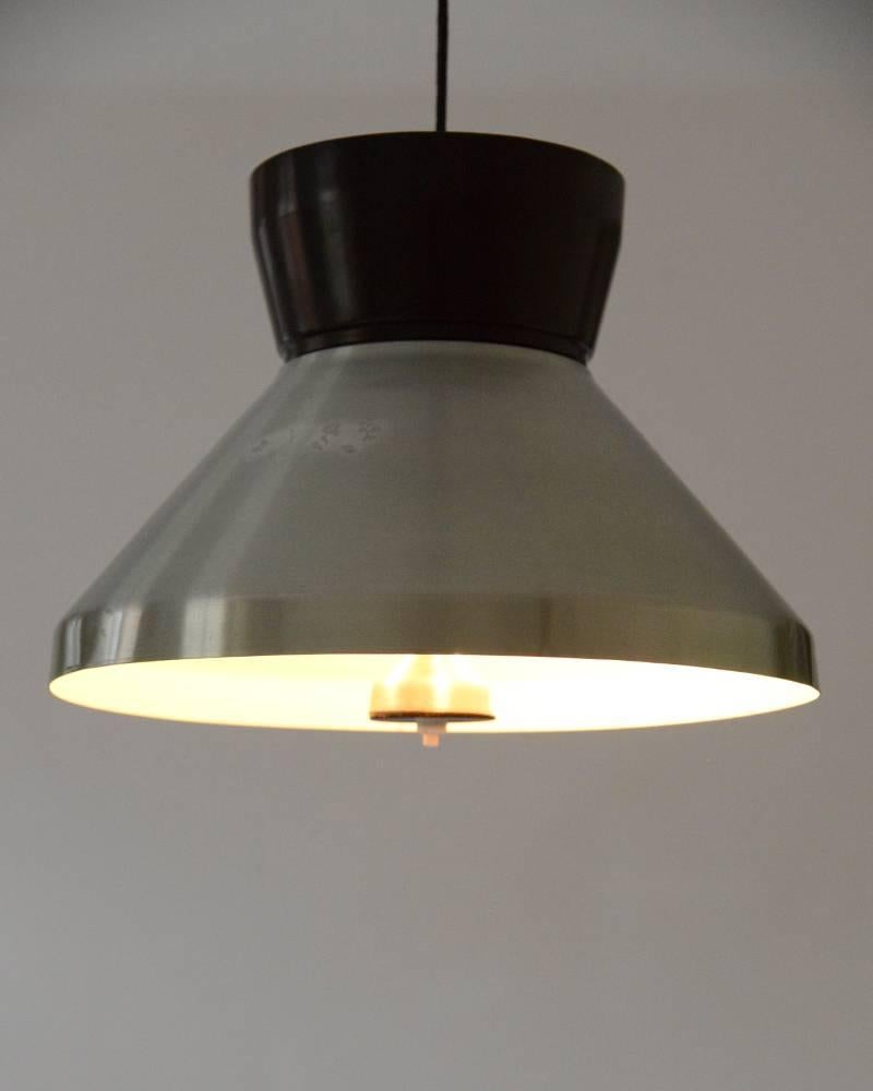Torlasco Pendant with Pulley, Maroon and Silver, Lumi, 1959 In Excellent Condition For Sale In Berlin, DE