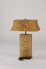 Glamorous Karl Springer Python Lamp
