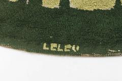 Authentic Signed Paule Leleu Round Carpet, circa 1940