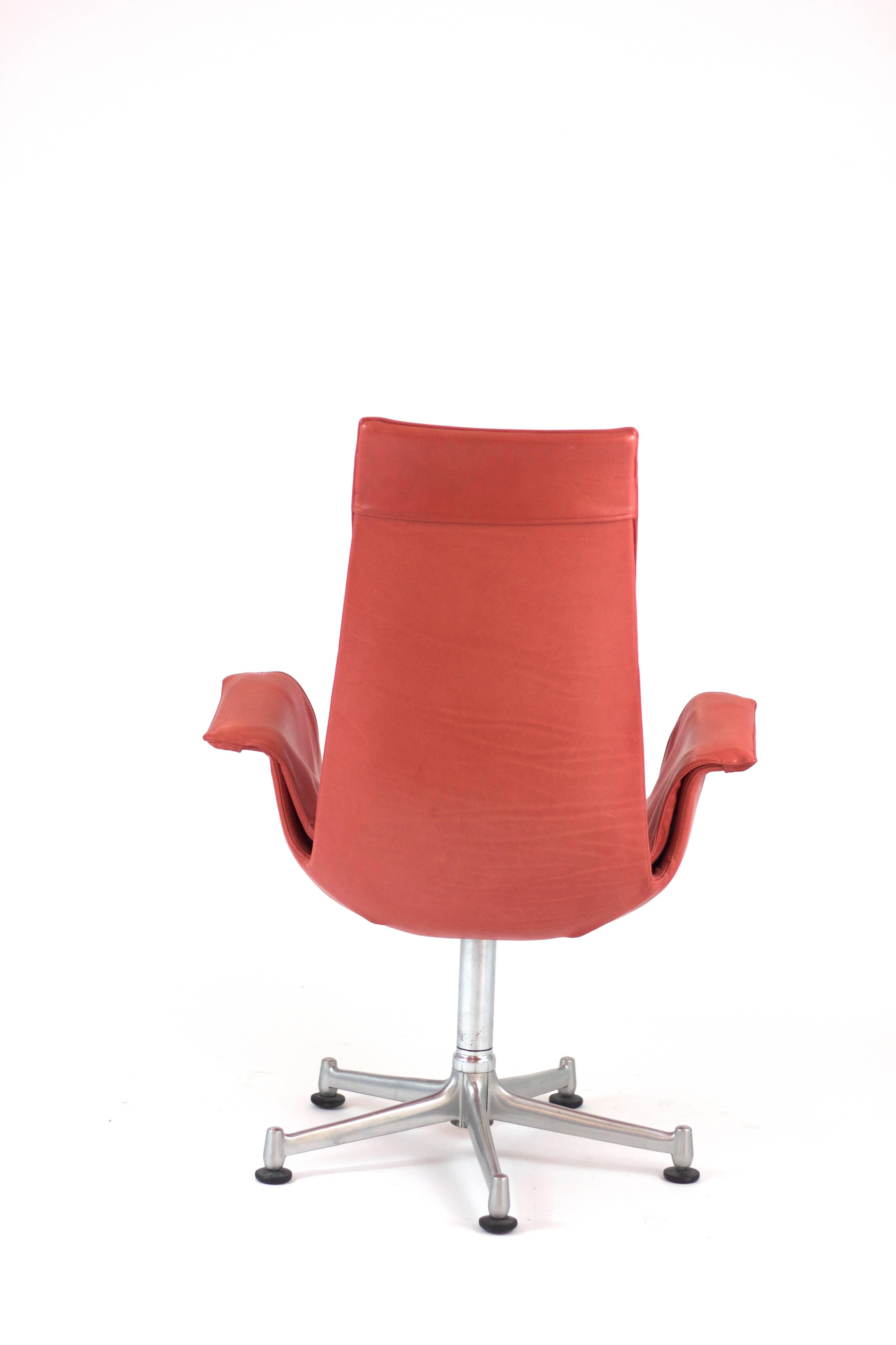 Leather Striking Bird Chair by Preben Fabricius and Jorgen Kastholm