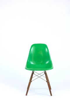 Pair of Eames DSW Chairs in Green