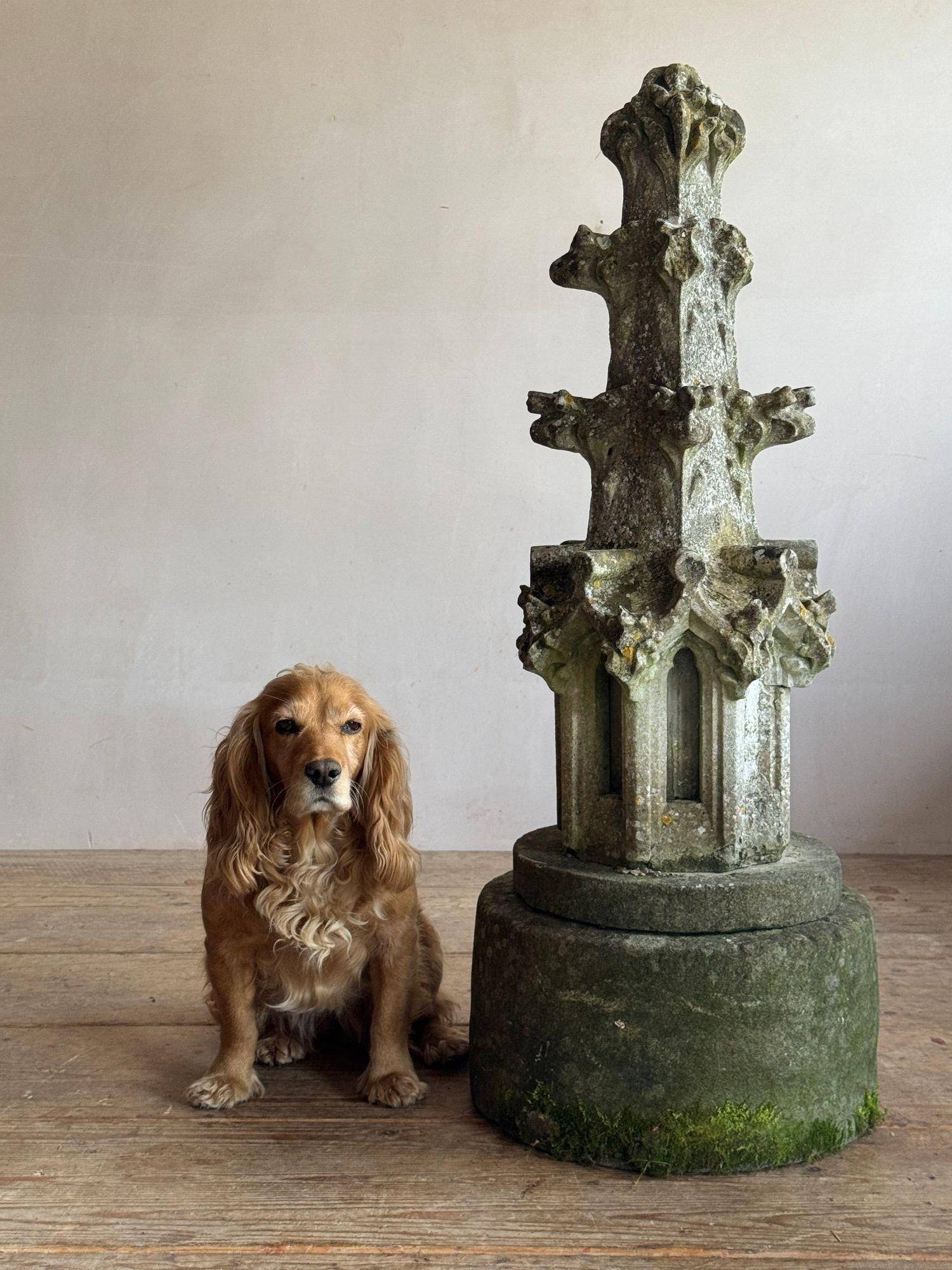 18thC limestone spire For Sale 3