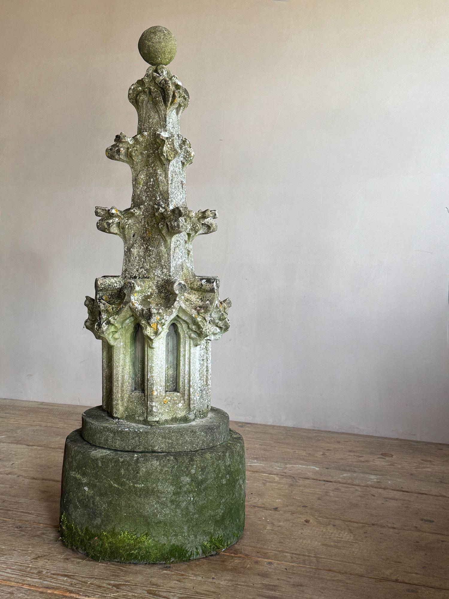 18thC limestone spire For Sale 6