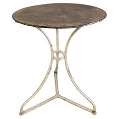 French white Iron Nightstand Table early XX