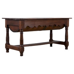Antique Early 19th Century French Provincial Oak Dough Baking Petrin Kitchen Table