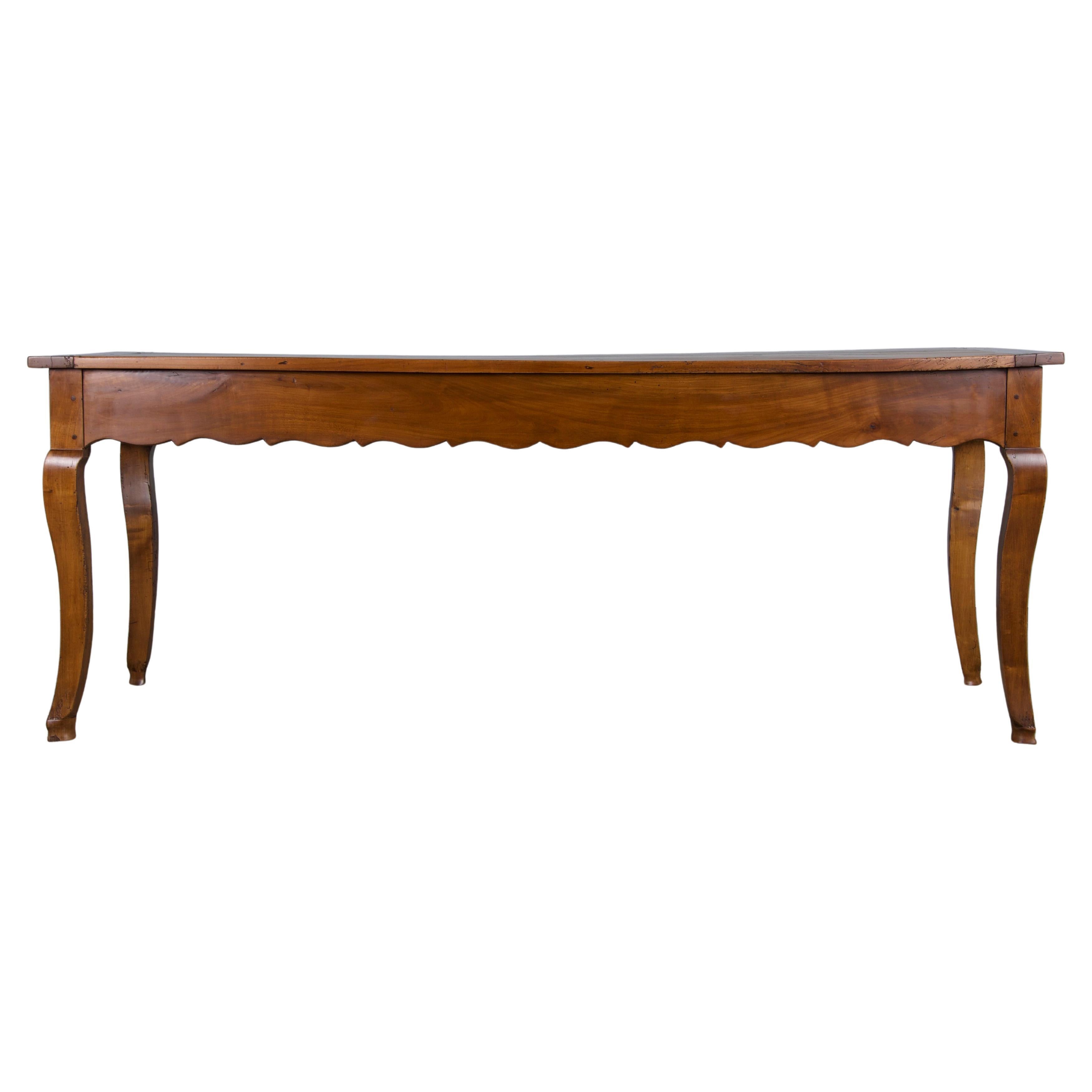 19th Century Country French Provincial Maple Farmhouse Harvest Dining Table