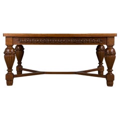 Table de salle à manger extensible en Oak Art Deco français des années 1930