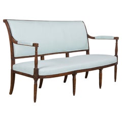 Sillón francés de madera de nogal de estilo Directorio de principios del siglo XIX