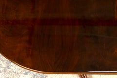 English Georgian Style Mahogany Double Pedestal Extendable Dining Table, 1950