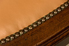 Chaise de bureau à dossier en forme de tonneau en acajou, de style Empire français, fin du XIXe siècle