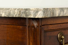 Late 18th Century French Louis XVI Walnut Secretary Desk with Marble Top