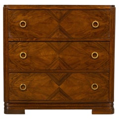 Commode Art déco française en noyer, signée Mercier Frères, 1930