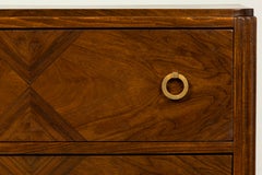 French Art Deco Walnut Commode by Mercier Frères, 1930