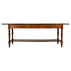 Late 19th Century French Provincial Pine Draper’s Table or Kitchen Island