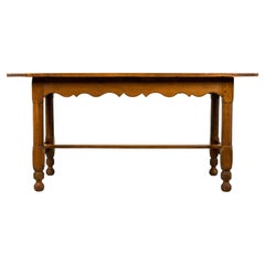 Late 19th Century French Provincial Oak Farmhouse Table