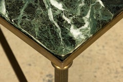 Mid-20th Century French Maison Jansen Style Brass and Green Marble Coffee Table