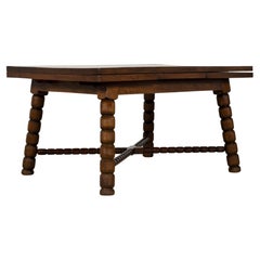 Late 19th Century English Jacobean Style Walnut Extendable Dining Table