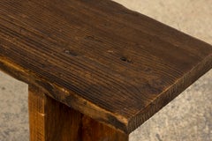 Late 19th Century French Provincial Rustic Pine Farmhouse Bench