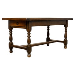 Early 19th Century French Louis XIII Style Oak Farmhouse Dining Table