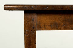 Early 19th Century French Provincial Walnut Farmhouse Refectory Dining Table