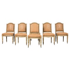 Juego de seis sillas de comedor de estilo Luis XVI francés, de Maison Jansen, 1890, París