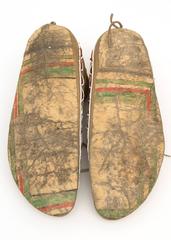 Antique Native American Beaded Moccasins, Kiowa, Plains, 19th Century