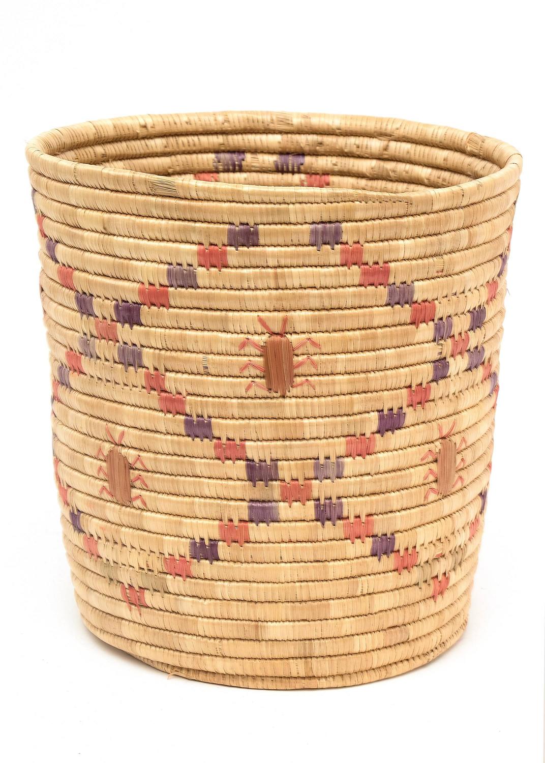 Native American Coiled Basket, Inuit 'Eskimo,' Early 20th Century at