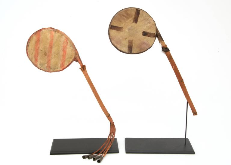 Pair of Antique Native American Rattles, Plains Indian, Early 20th