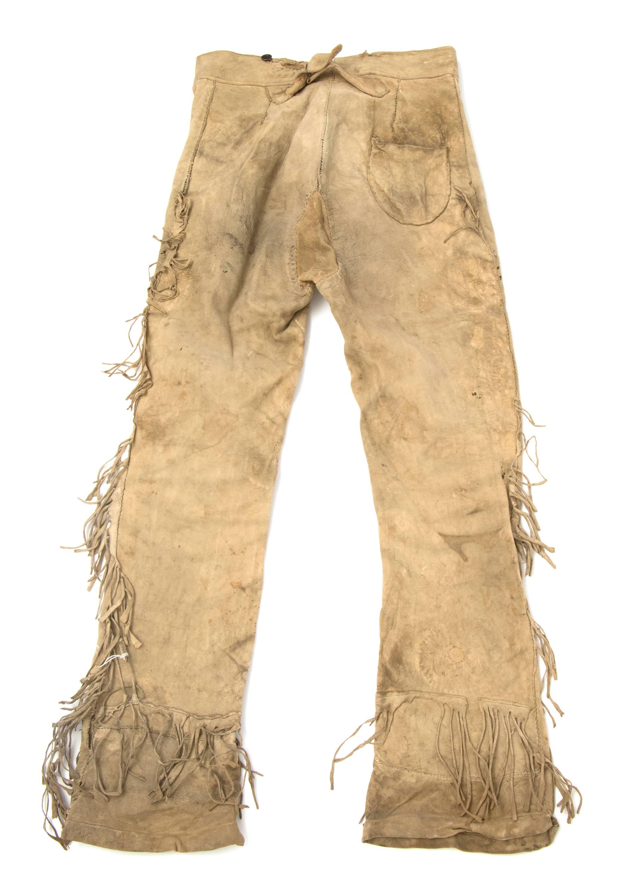 Antique Native American Beaded Hide Outfit, Ute, circa 1900 In Good Condition In Denver, CO