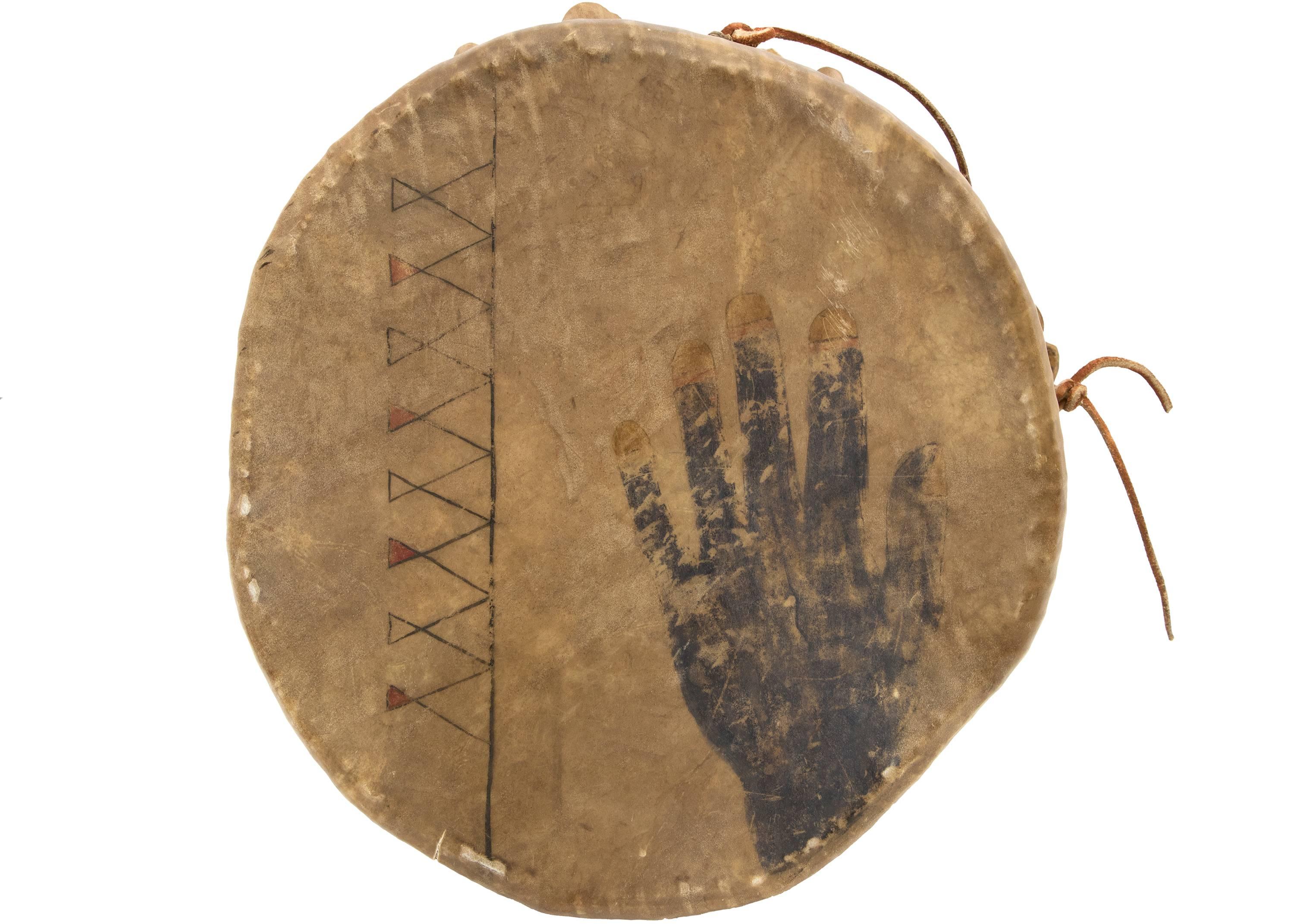 Native American Pueblo Drum and Plains Striker, Early 20th Century 5