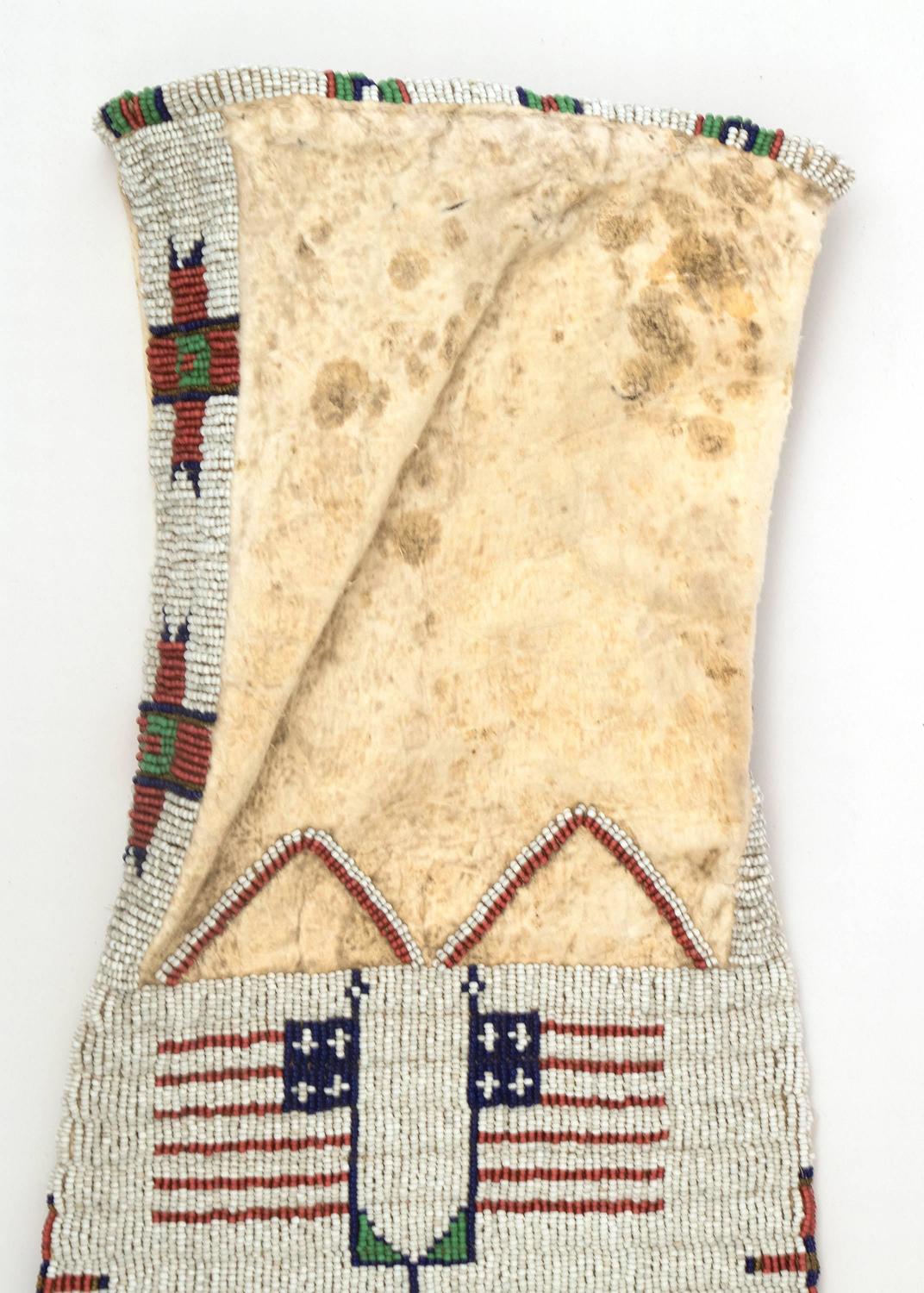 Antique Native American Pictorial Beaded Tobacco Bag ...