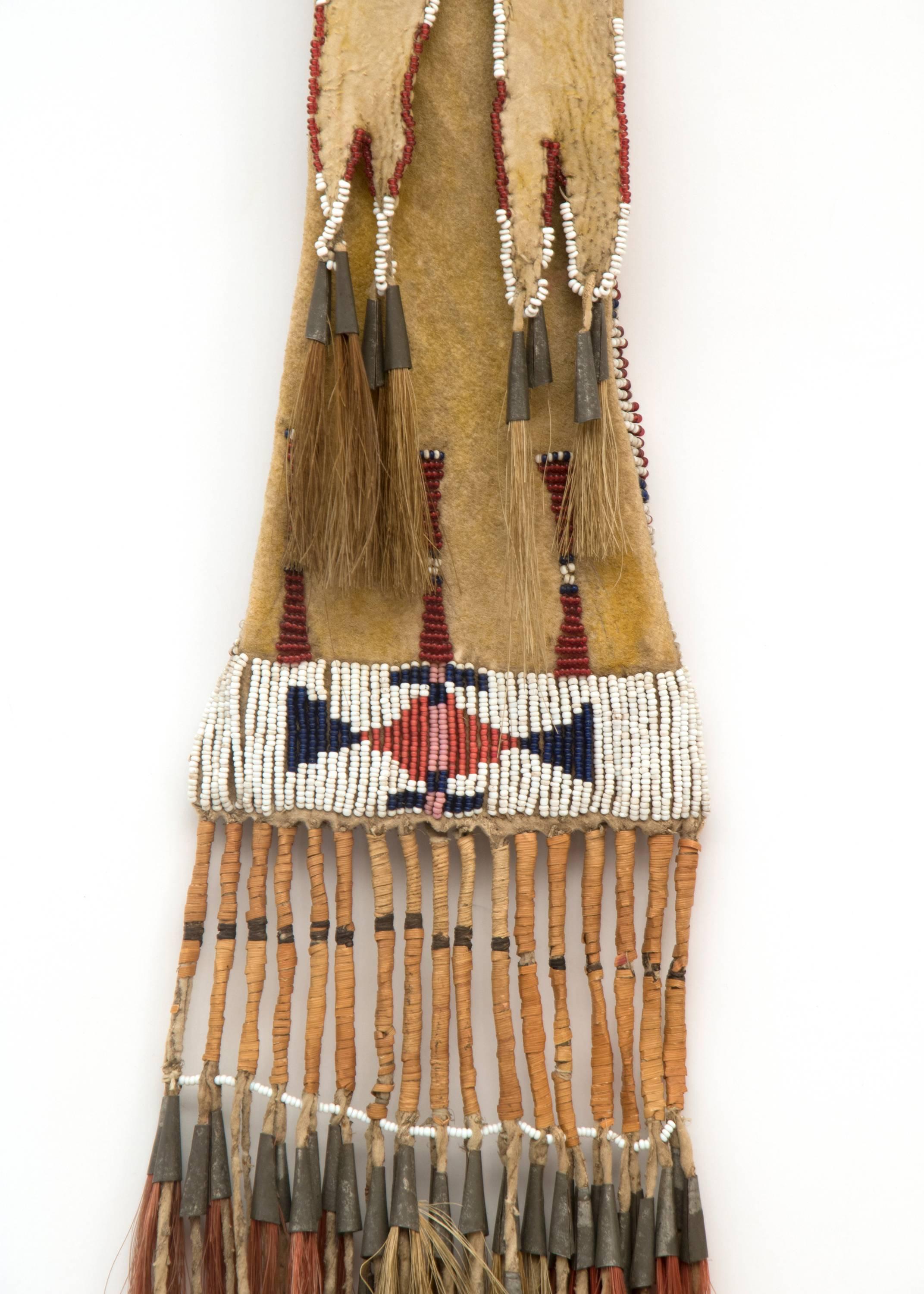 Beaded Antique Native American Tobacco Bag, Arapaho, circa 1875-1880