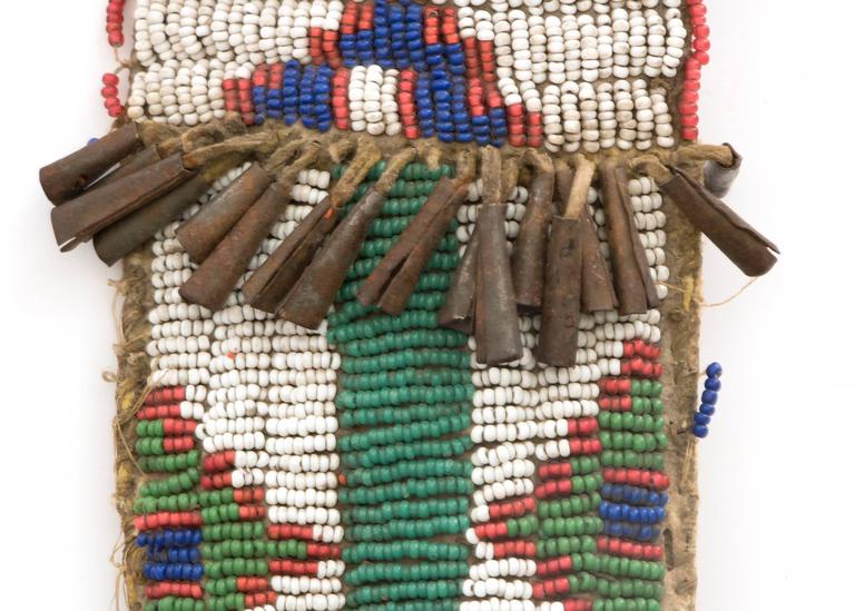Fourreau De Couteau Style Sioux En Perles - Artisanat Fait Main - Neuf Avec étiquettes