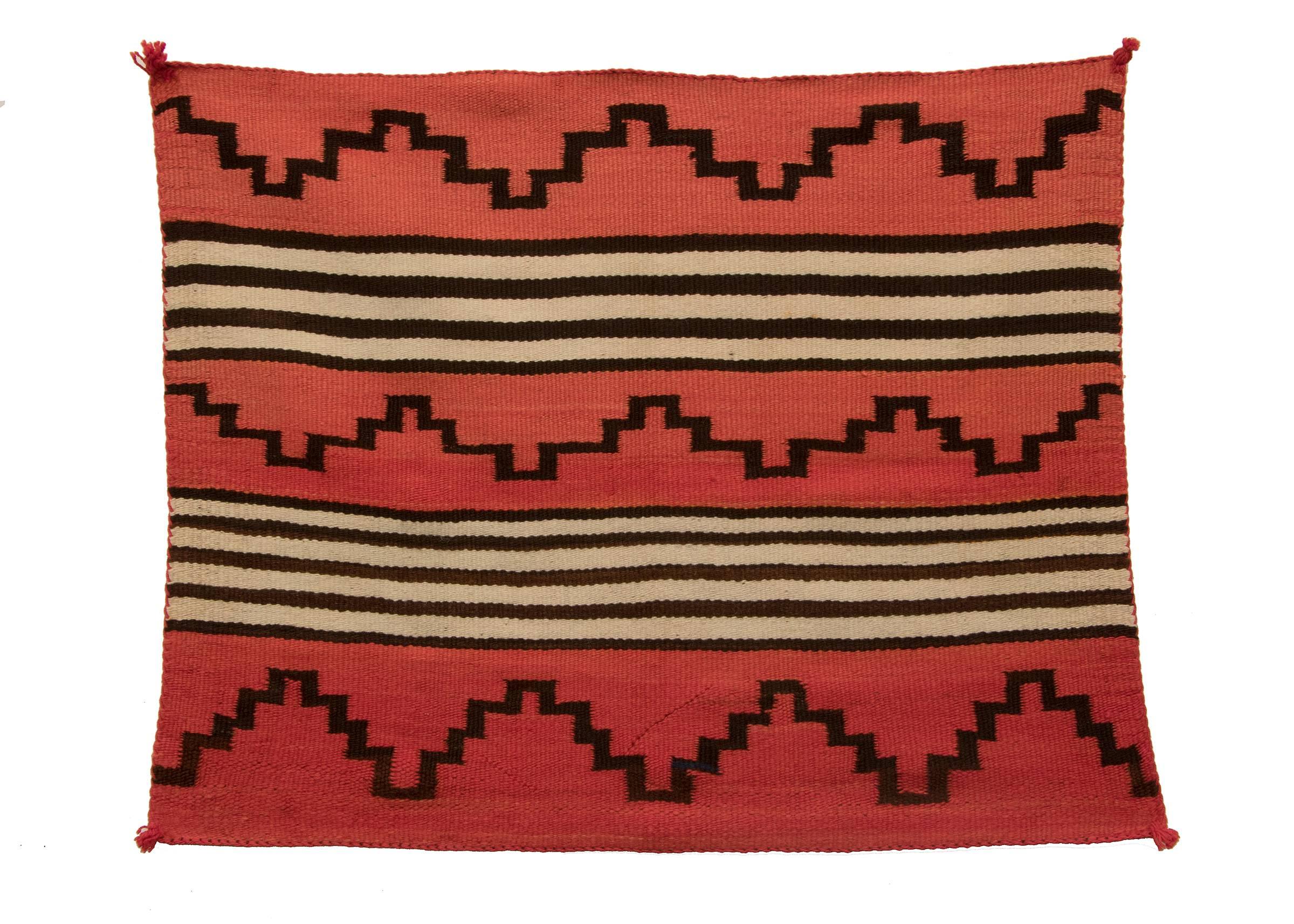 Woven Native American Child's Chiefs Blanket, Navajo, 19th Century