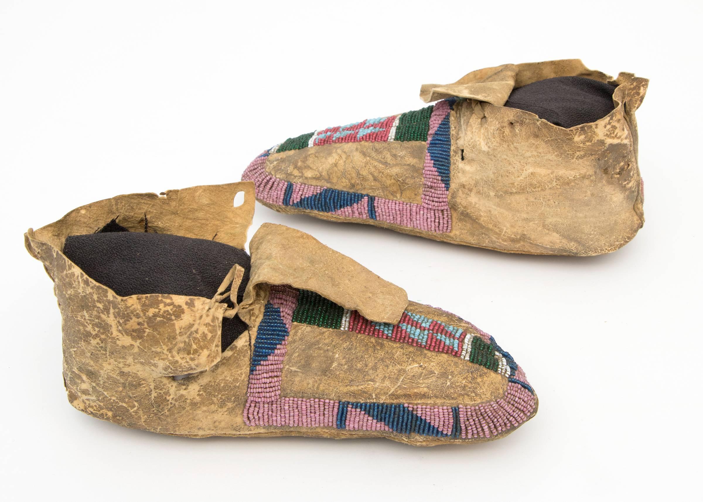 antique indian moccasins