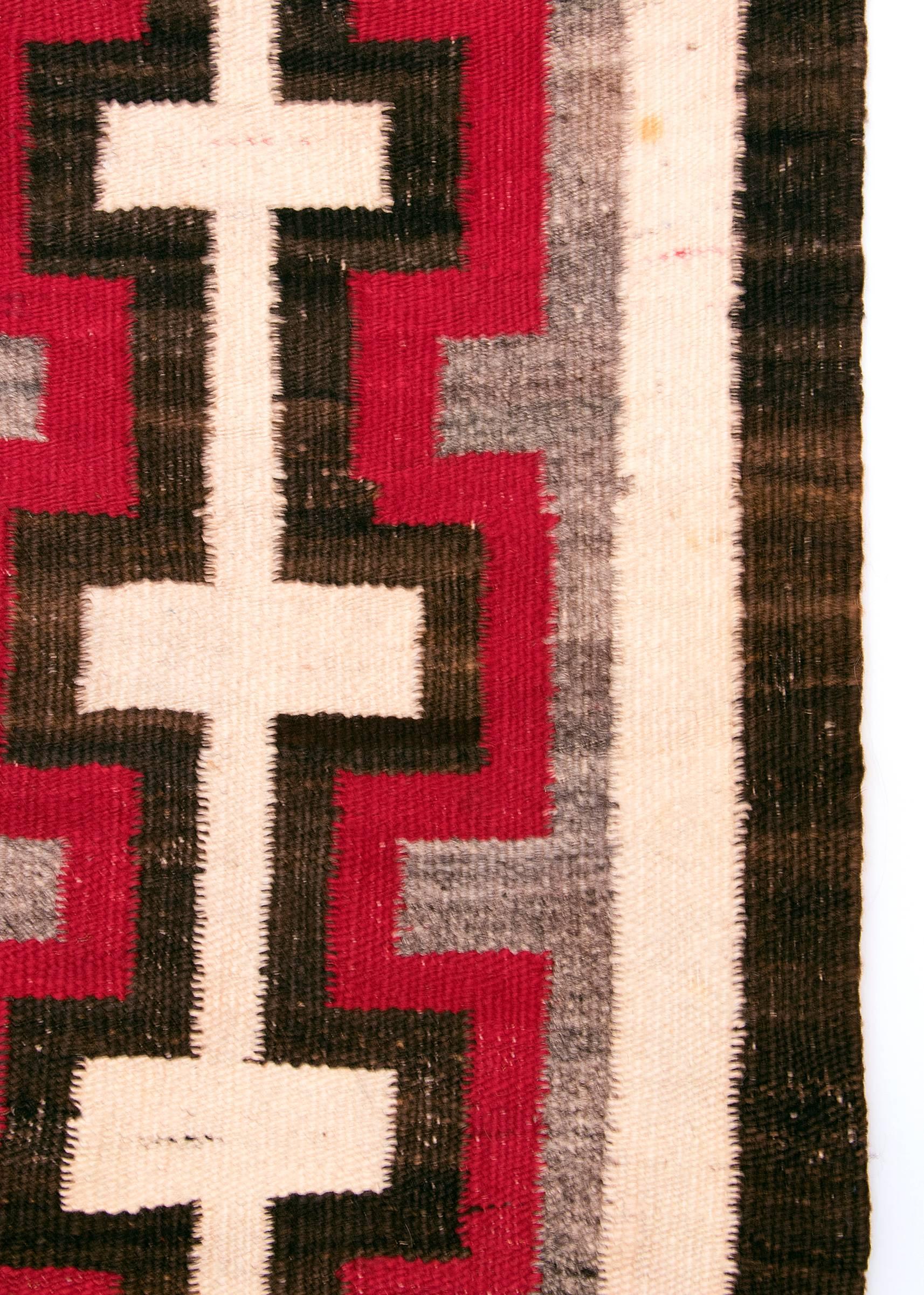 Wool Antique Navajo Rug, Ganado Trading Post, Early 20th Century