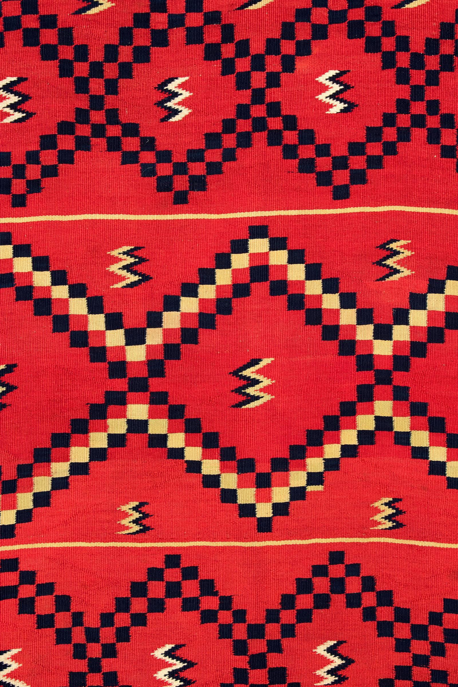 Hand-Woven Antique Classic Period Native American Serape, Navajo, 19th Century