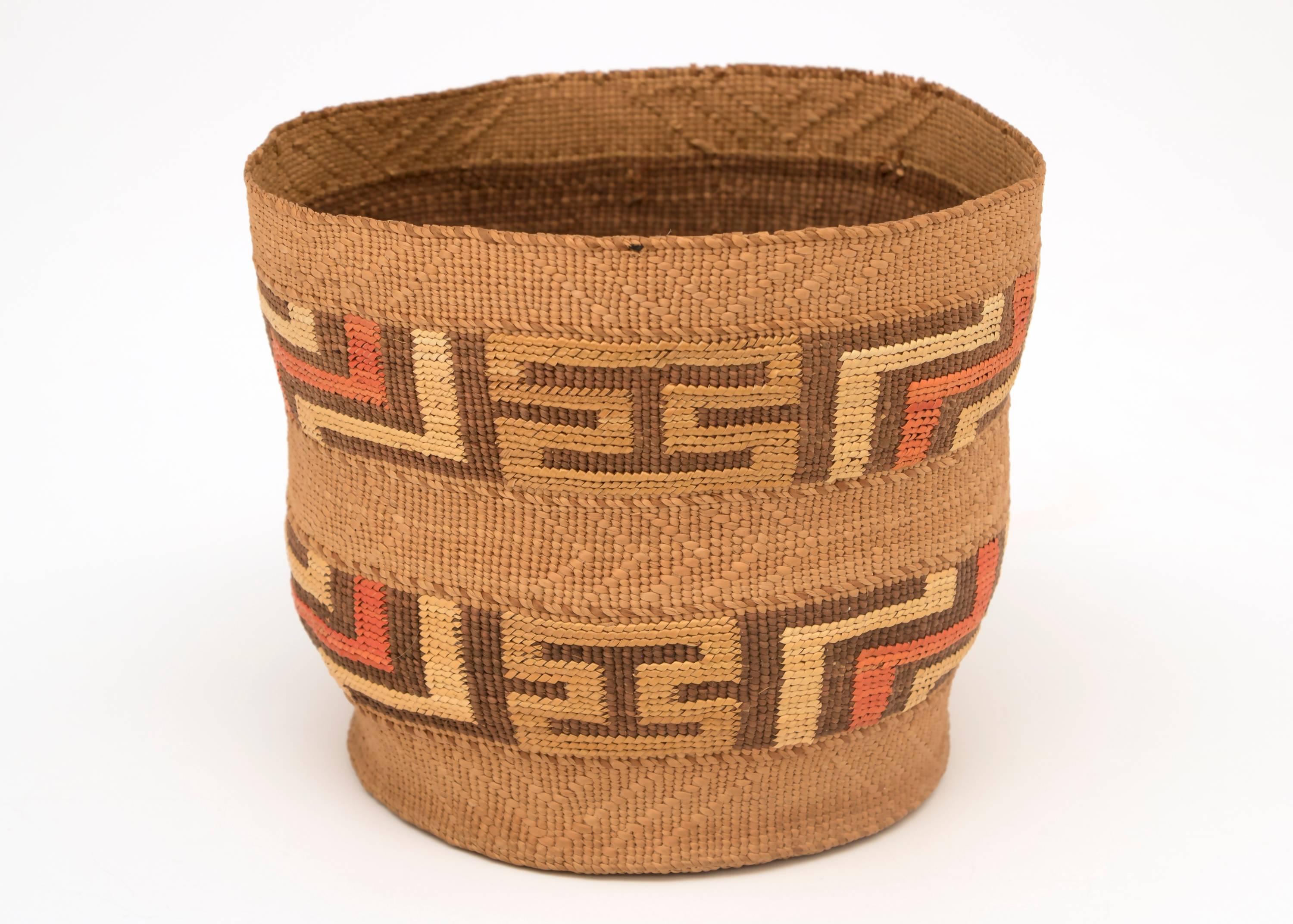 Hand-Woven Antique Northwest Coast Berry Basket, Tlingit