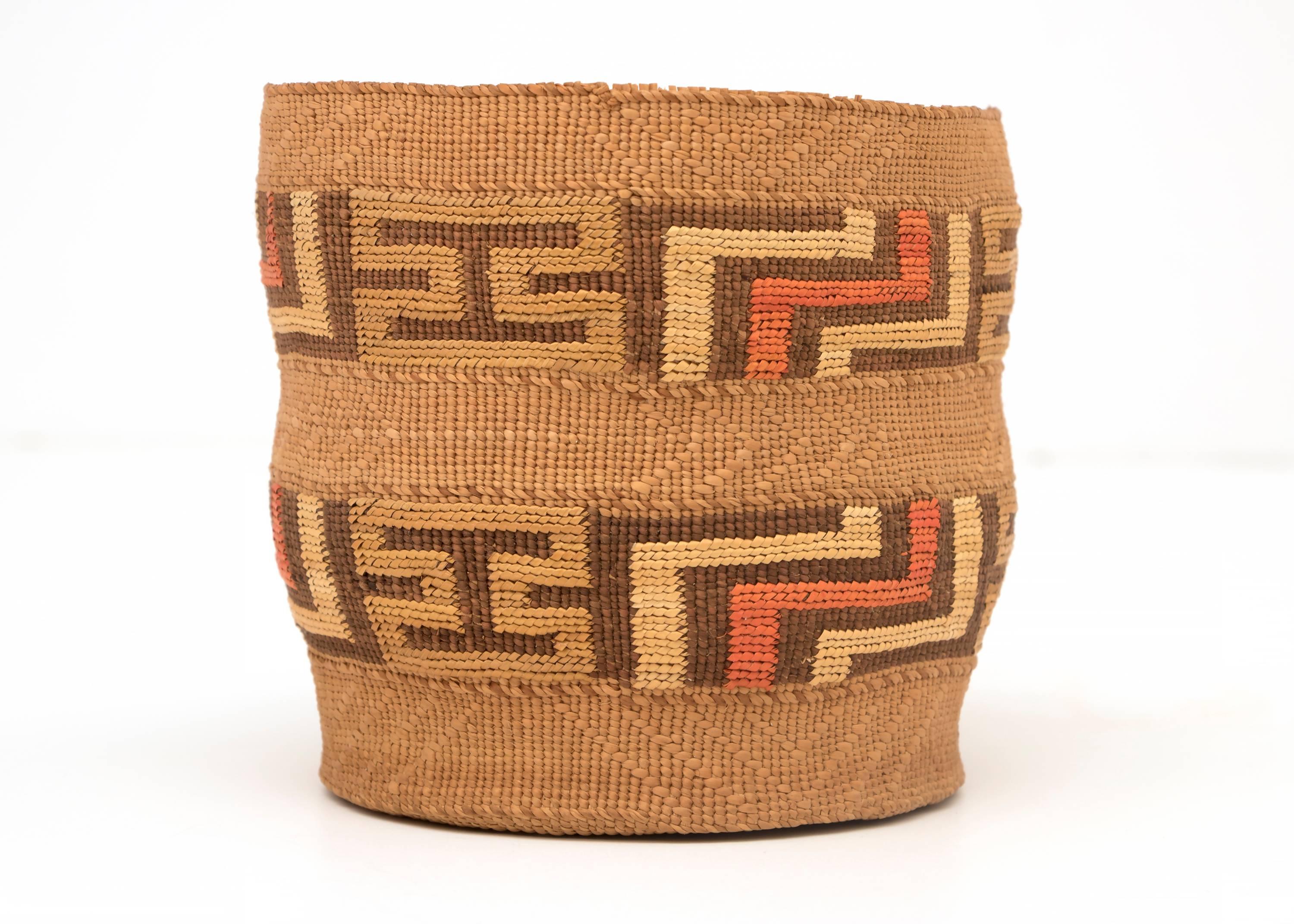 Native American Antique Northwest Coast Berry Basket, Tlingit