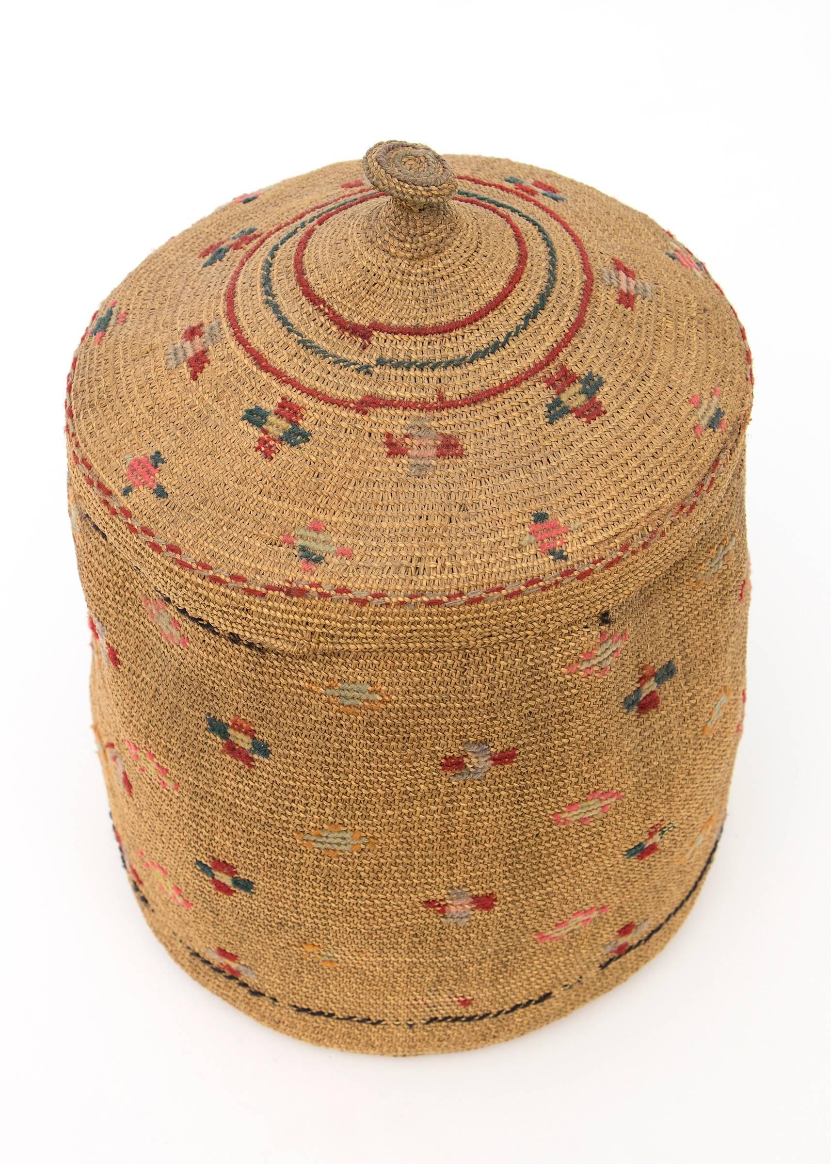 Native American Lidded Basket, Tlingit 'Pacific Northwest Coast, ' circa 1900 1