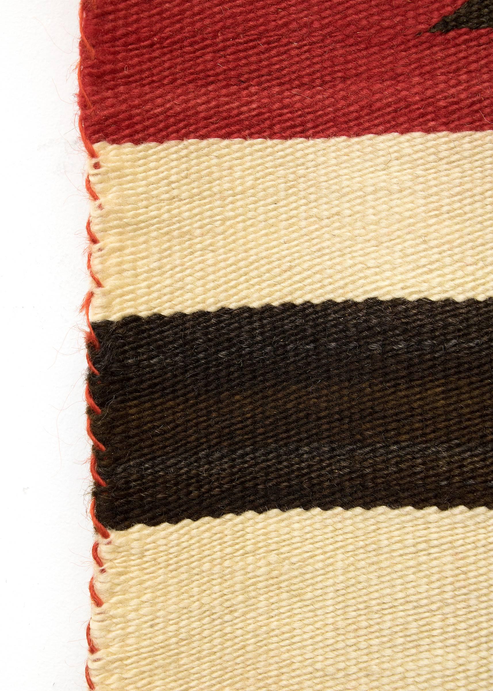 Hand-Woven Vintage Navajo Rug, Chief's Blanket Revival, circa 1930
